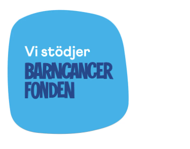 Vi stödjer Barncancerfonden