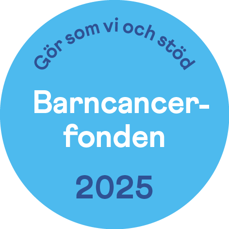 Vi stödjer Barncancerfonden